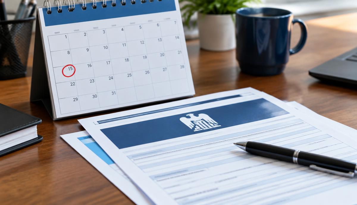 calendário com data marcada sobre documentos de benefício previdenciário